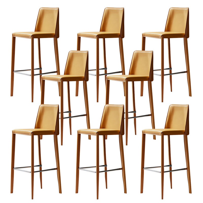 Modern Bar Stool Leathe Backrest Counter Stool for Living Room