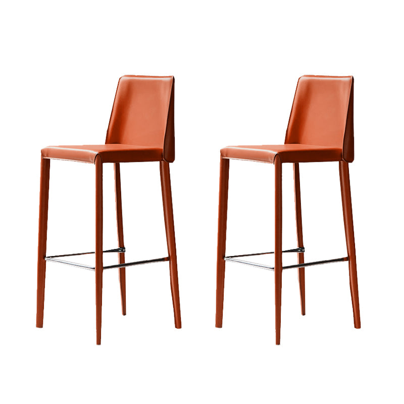 Modern Bar Stool Leathe Backrest Counter Stool for Living Room