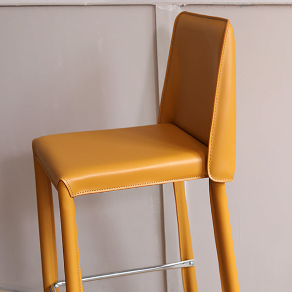 Modern Bar Stool Leathe Backrest Counter Stool for Living Room