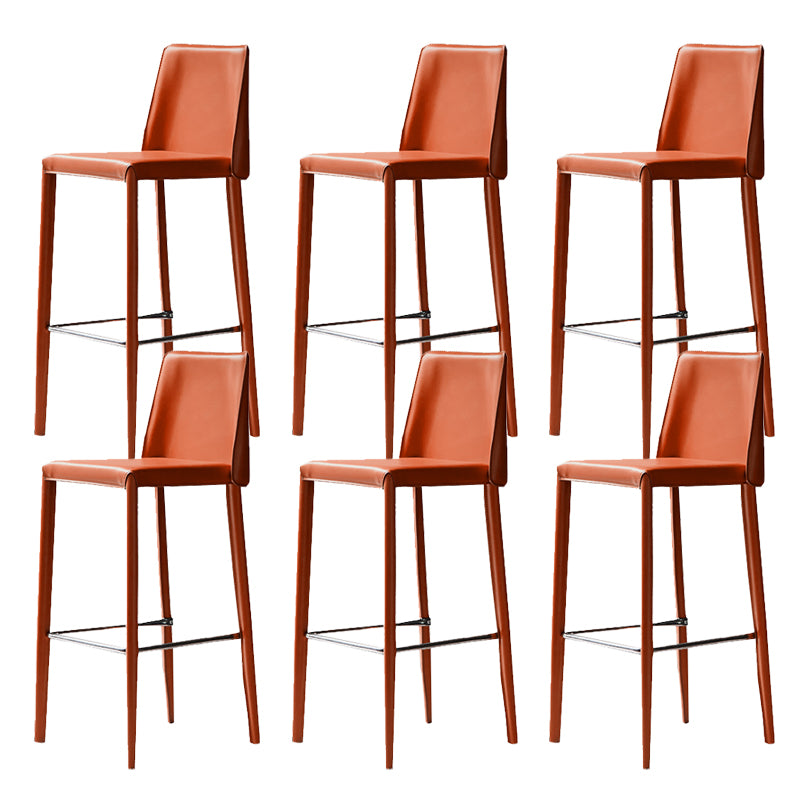 Modern Bar Stool Leathe Backrest Counter Stool for Living Room