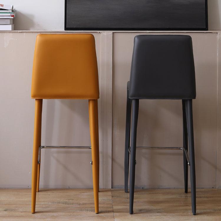 Modern Bar Stool Leathe Backrest Counter Stool for Living Room