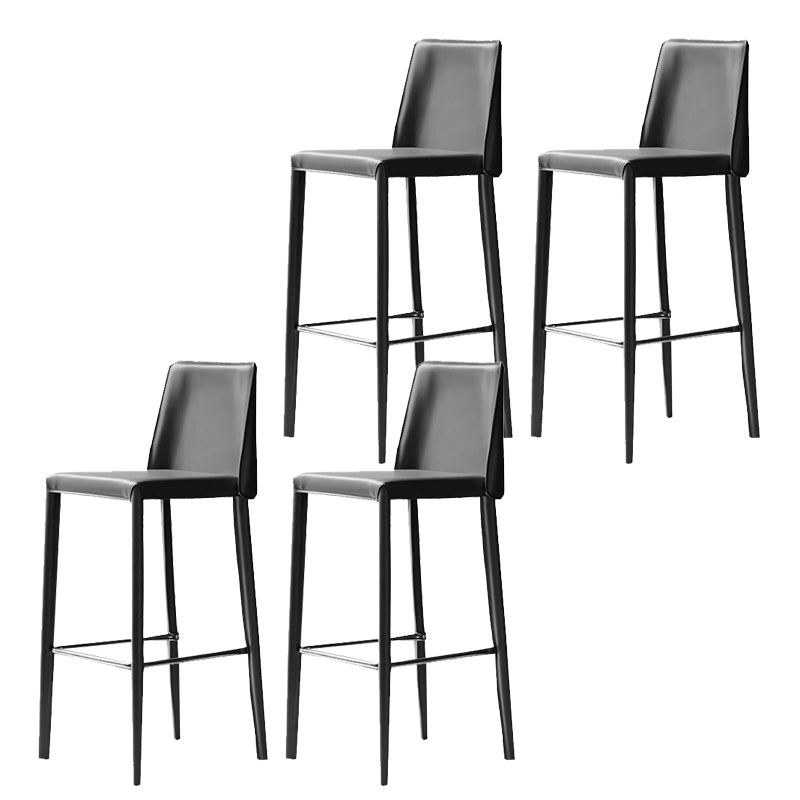 Modern Bar Stool Leathe Backrest Counter Stool for Living Room