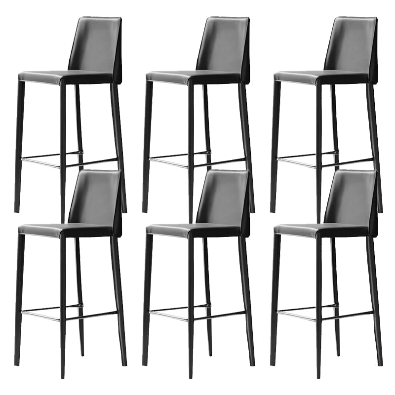 Modern Bar Stool Leathe Backrest Counter Stool for Living Room