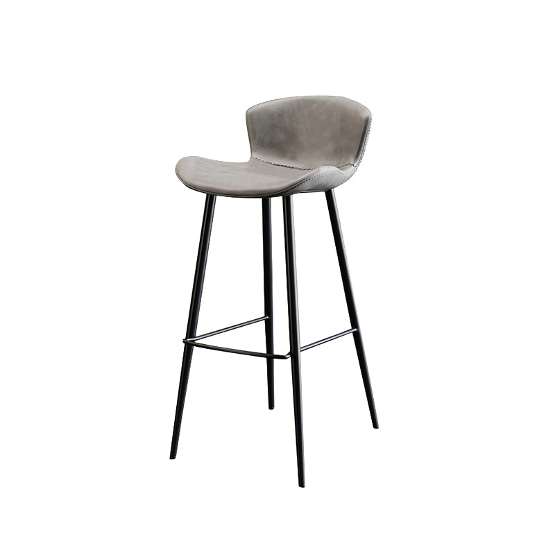 Modern Upholstered Stools with Metal Legs Matte Finish Indoor Counter & Bar Stools