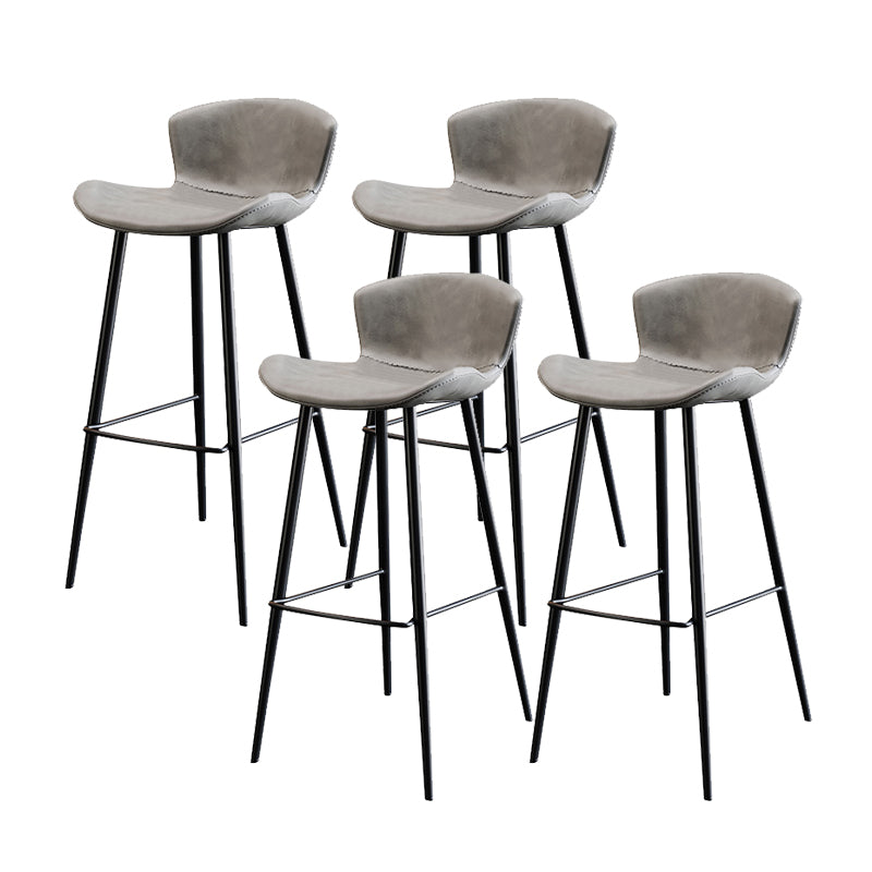 Modern Upholstered Stools with Metal Legs Matte Finish Indoor Counter & Bar Stools