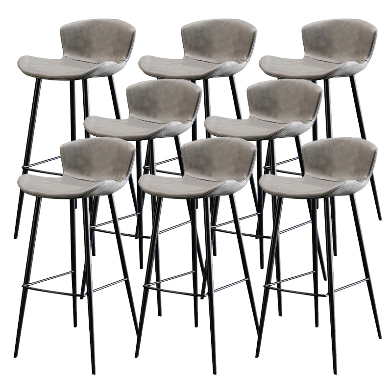 Modern Upholstered Stools with Metal Legs Matte Finish Indoor Counter & Bar Stools