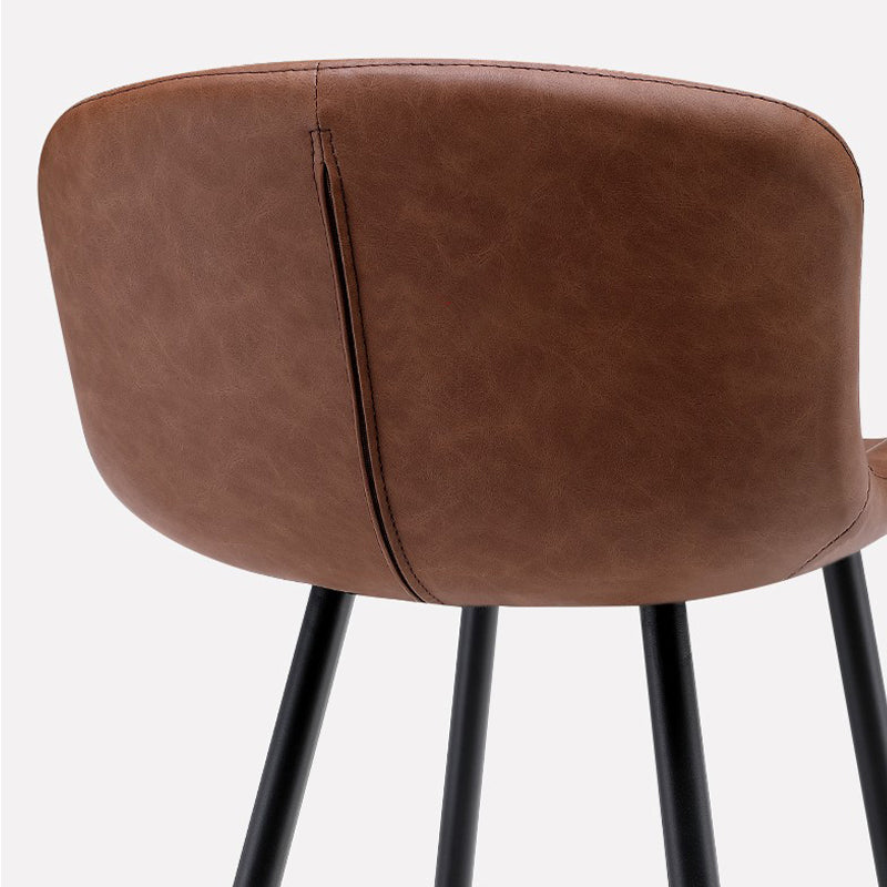 Modern Upholstered Stools with Metal Legs Matte Finish Indoor Counter & Bar Stools