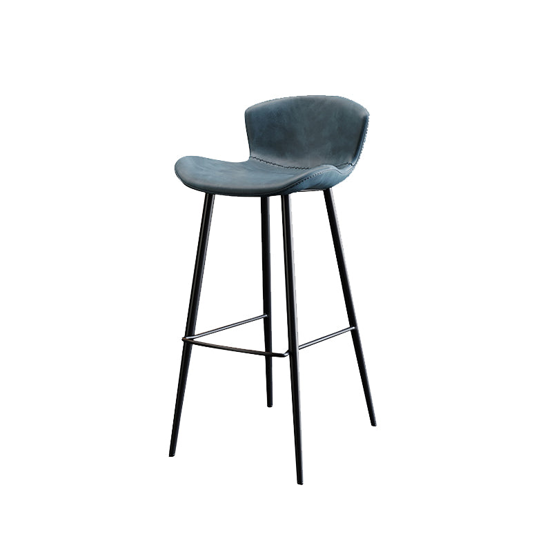 Modern Upholstered Stools with Metal Legs Matte Finish Indoor Counter & Bar Stools