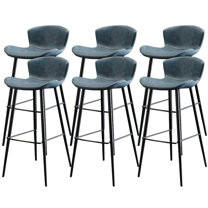 Modern Upholstered Stools with Metal Legs Matte Finish Indoor Counter & Bar Stools