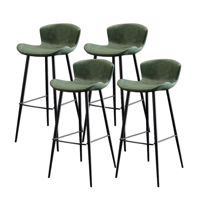 Modern Upholstered Stools with Metal Legs Matte Finish Indoor Counter & Bar Stools