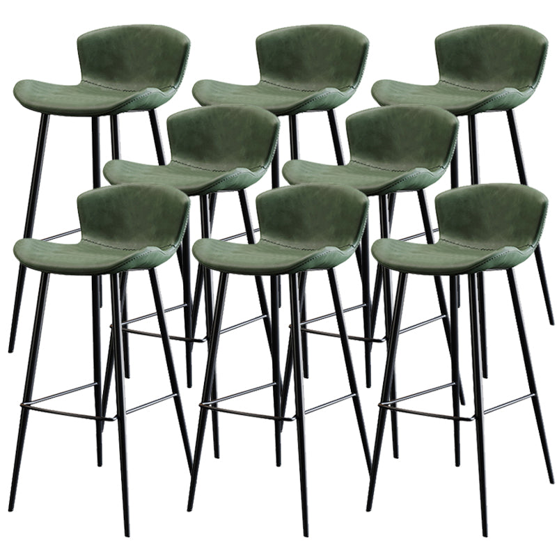 Modern Upholstered Stools with Metal Legs Matte Finish Indoor Counter & Bar Stools