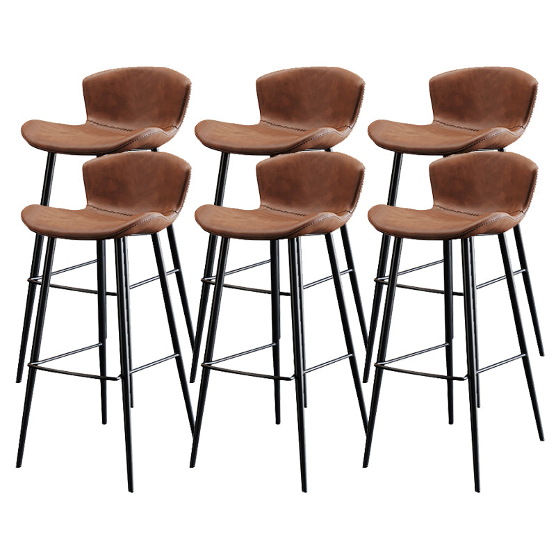 Modern Upholstered Stools with Metal Legs Matte Finish Indoor Counter & Bar Stools