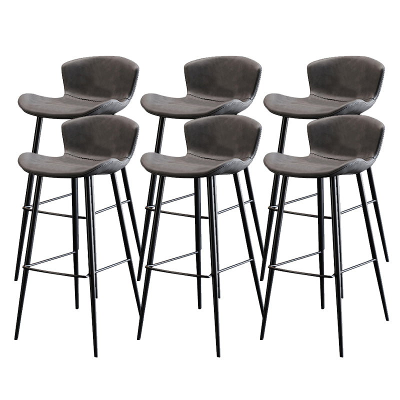 Modern Upholstered Stools with Metal Legs Matte Finish Indoor Counter & Bar Stools