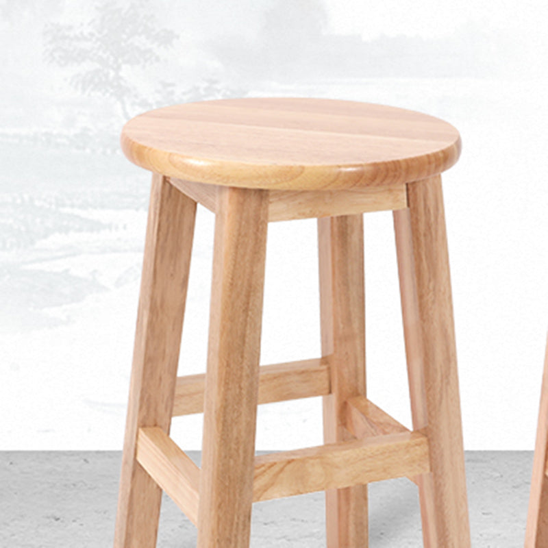 Modern Style Bar Stool Rubberwood Counter Stool for Dining Room