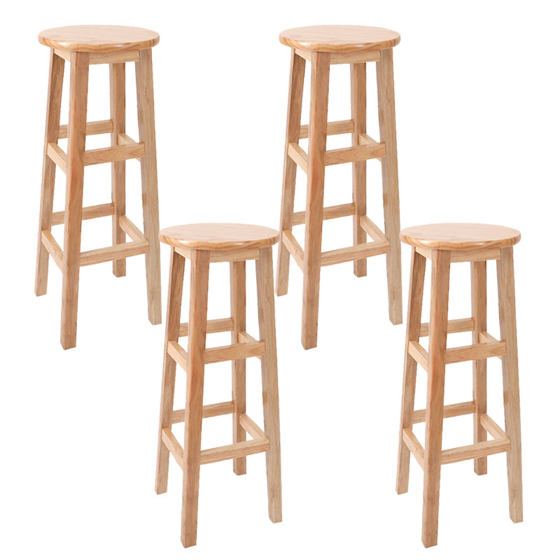 Modern Style Bar Stool Rubberwood Counter Stool for Dining Room