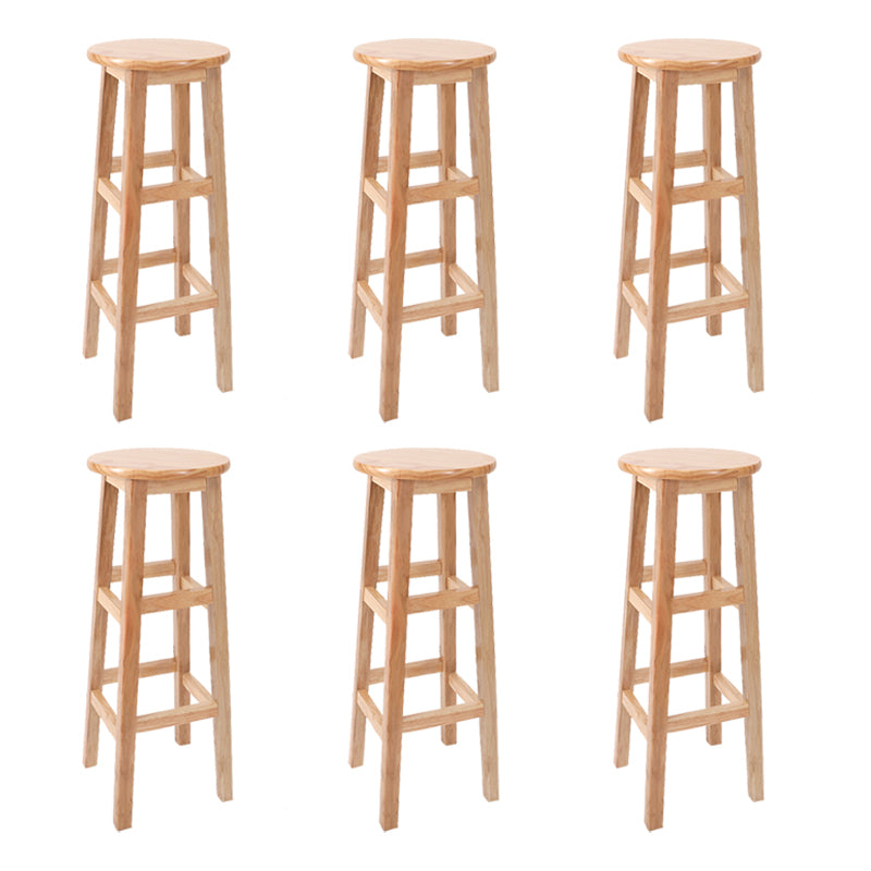 Modern Style Bar Stool Rubberwood Counter Stool for Dining Room
