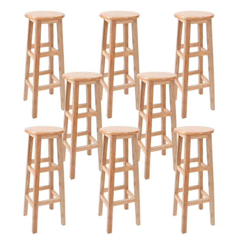 Modern Style Bar Stool Rubberwood Counter Stool for Dining Room