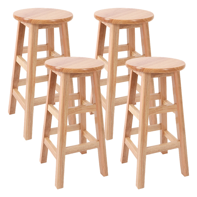 Modern Style Bar Stool Rubberwood Counter Stool for Dining Room