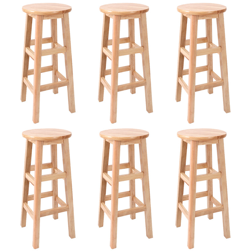 Modern Style Bar Stool Rubberwood Counter Stool for Dining Room