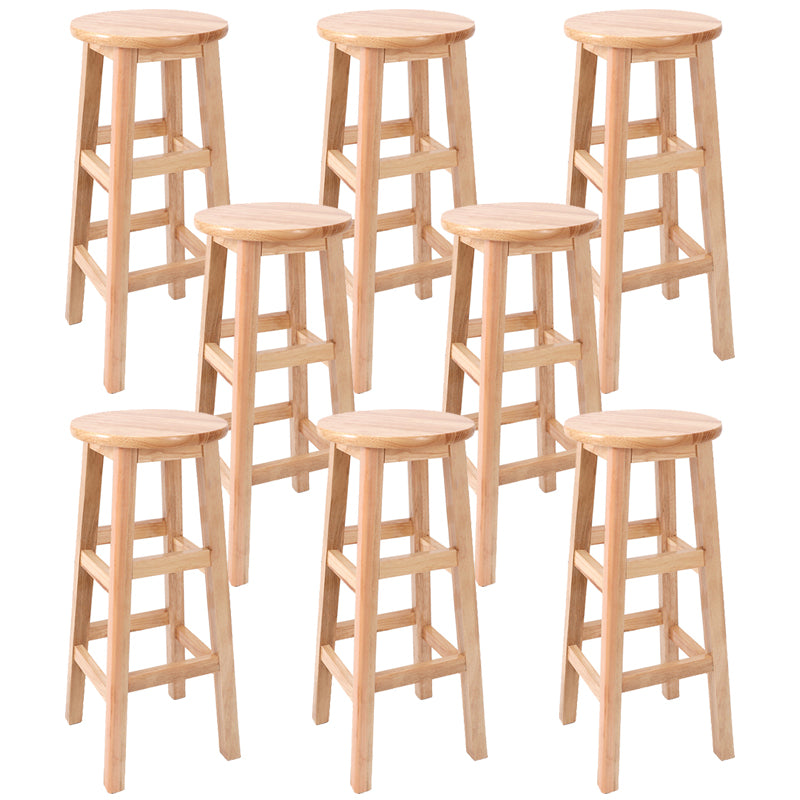 Modern Style Bar Stool Rubberwood Counter Stool for Dining Room