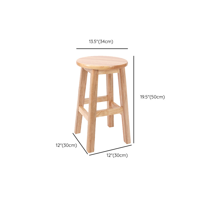 Modern Style Bar Stool Rubberwood Counter Stool for Dining Room