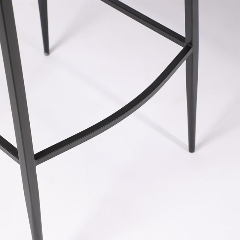 Modern Backrest Bar Stool Leather Counter Stool for Living Room