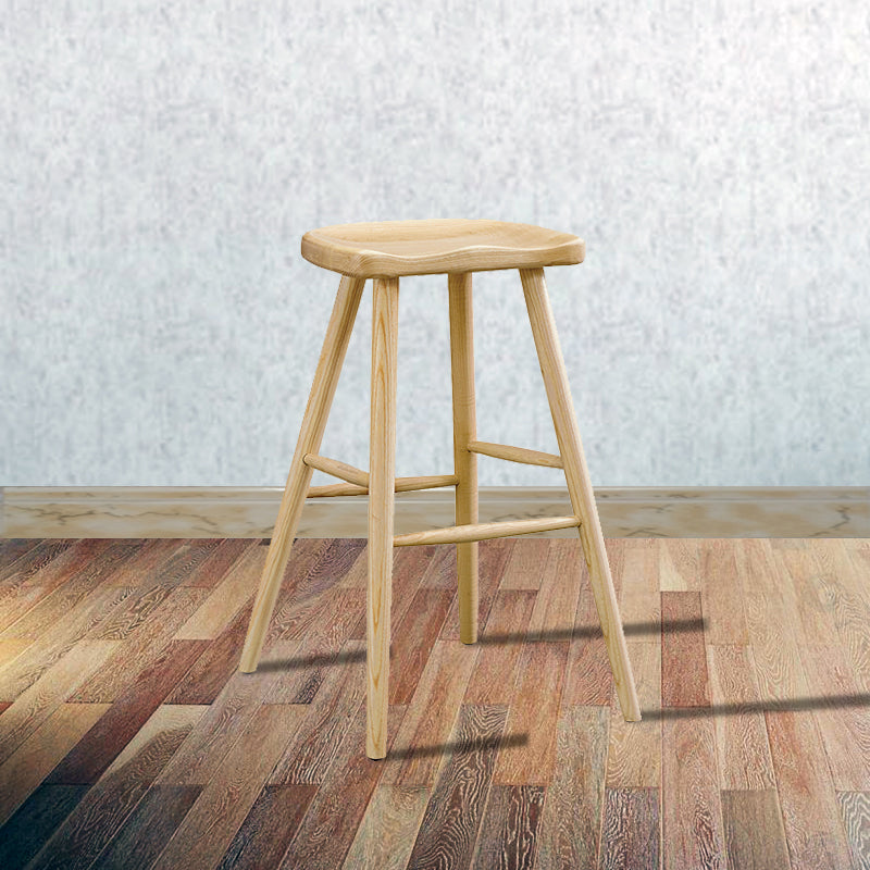 Modern Bar Stool Ash Solid Wood Counter Stool for Dining Room