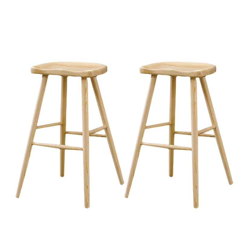 Modern Bar Stool Ash Solid Wood Counter Stool for Dining Room