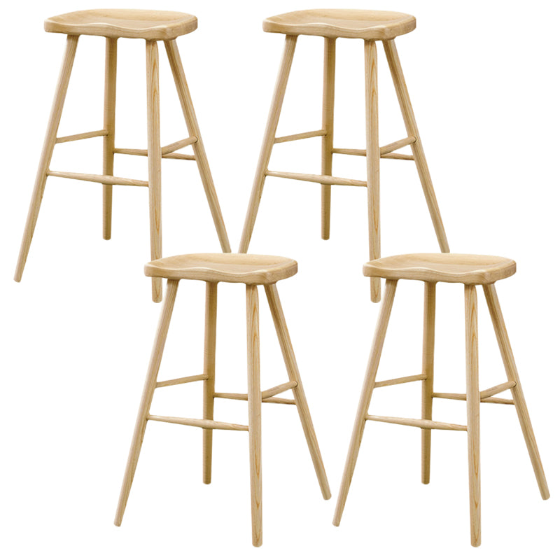 Modern Bar Stool Ash Solid Wood Counter Stool for Dining Room