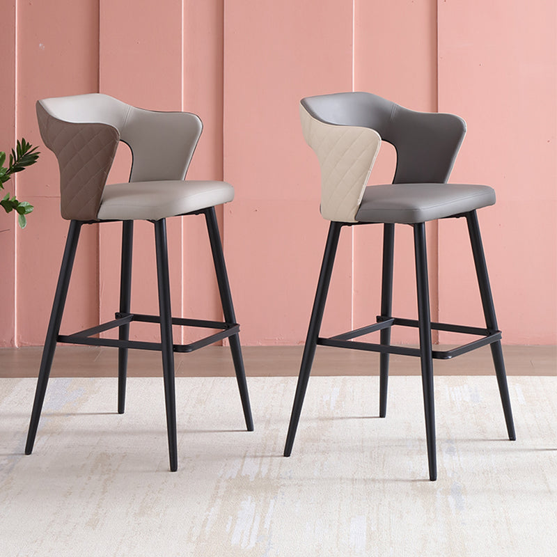 Modern Style Bar Stool Leather Counter Stool for Dining Room