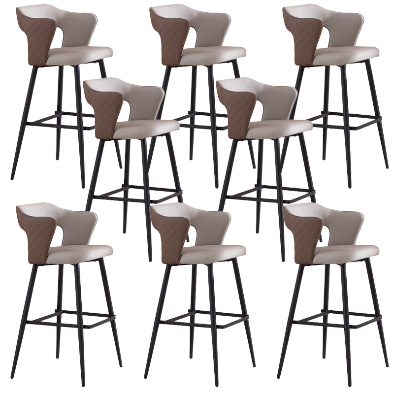 Modern Style Bar Stool Leather Counter Stool for Dining Room