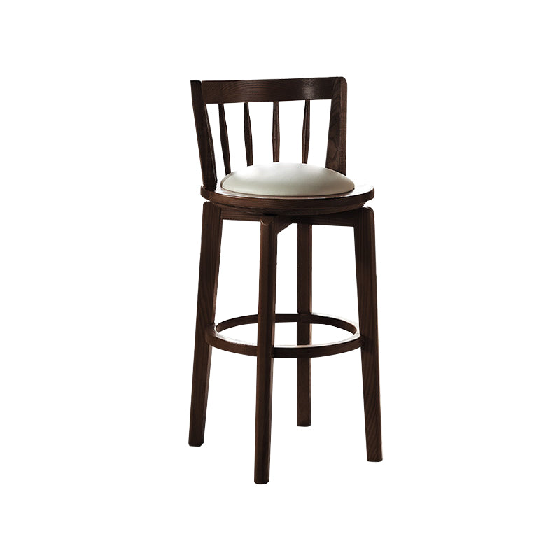 Modern Style Bar Stool Solid Wood Backrest Bar Stools with Swivel