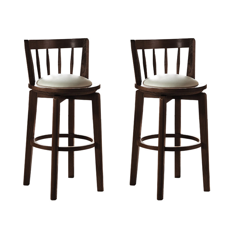 Modern Style Bar Stool Solid Wood Backrest Bar Stools with Swivel