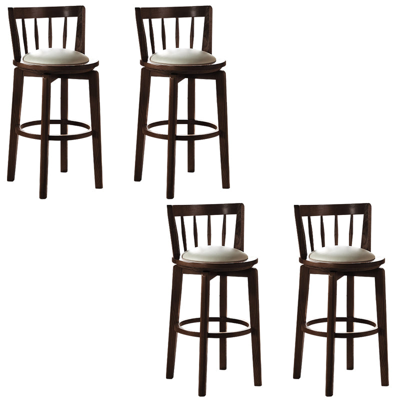 Modern Style Bar Stool Solid Wood Backrest Bar Stools with Swivel