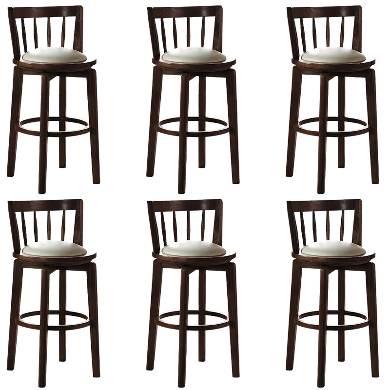 Modern Style Bar Stool Solid Wood Backrest Bar Stools with Swivel