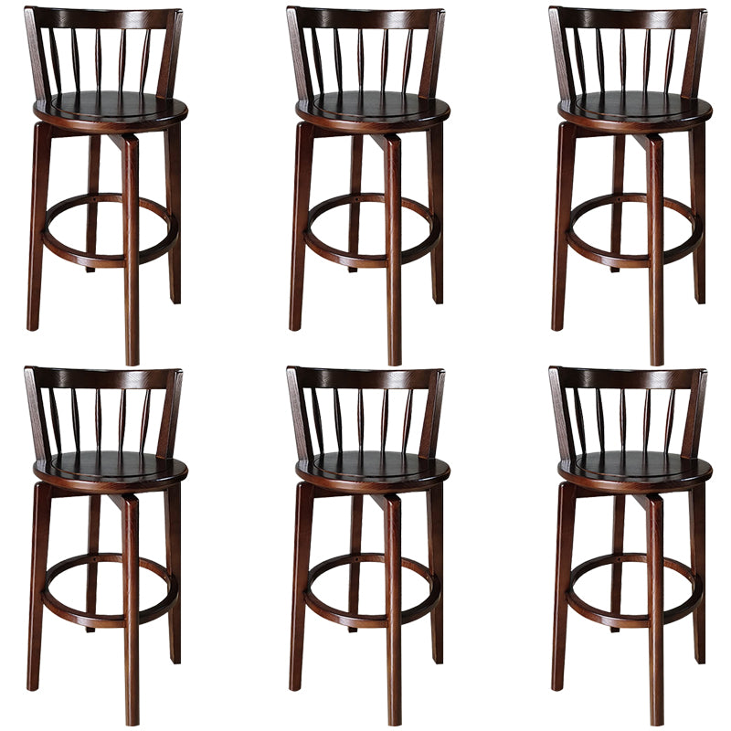 Modern Style Bar Stool Solid Wood Backrest Bar Stools with Swivel