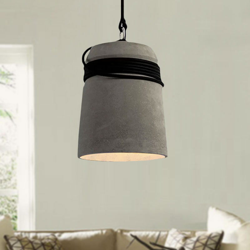 Black/Grey/Beige Finitura Sospensione Assunzione Sospensione Stile Industriale Cemento 1 Tavolo da pranzo Luce Luce a sospensione con corda