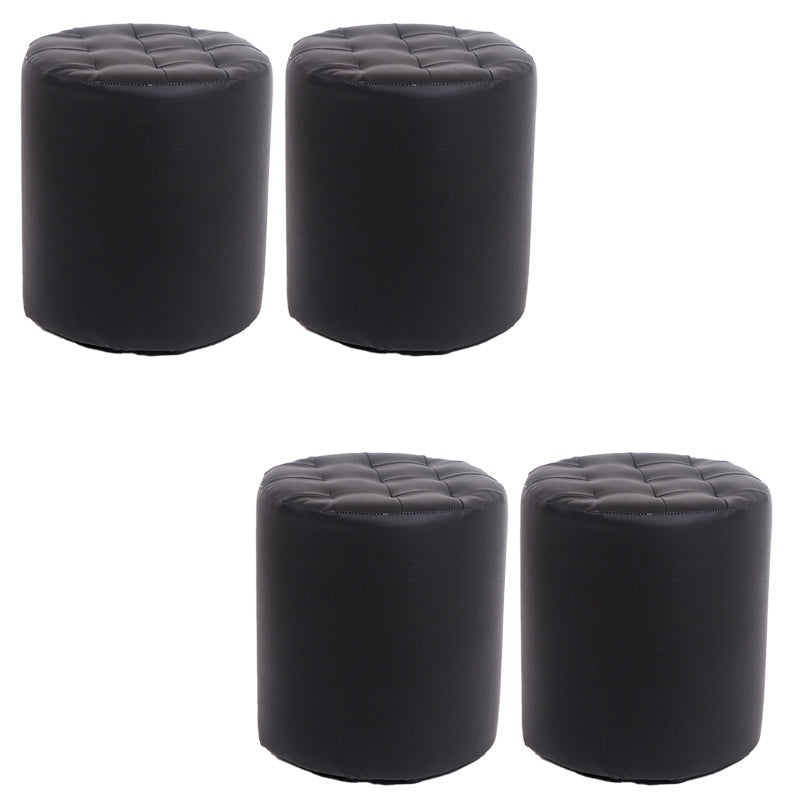 Dark Brown Modern Pouf Stain Resistant Round Pouf for Drawing Room