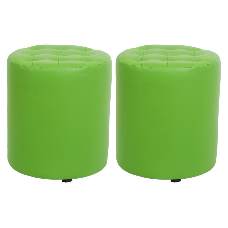 Dark Brown Modern Pouf Stain Resistant Round Pouf for Drawing Room