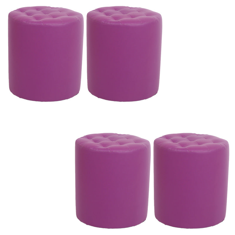 Dark Brown Modern Pouf Stain Resistant Round Pouf for Drawing Room