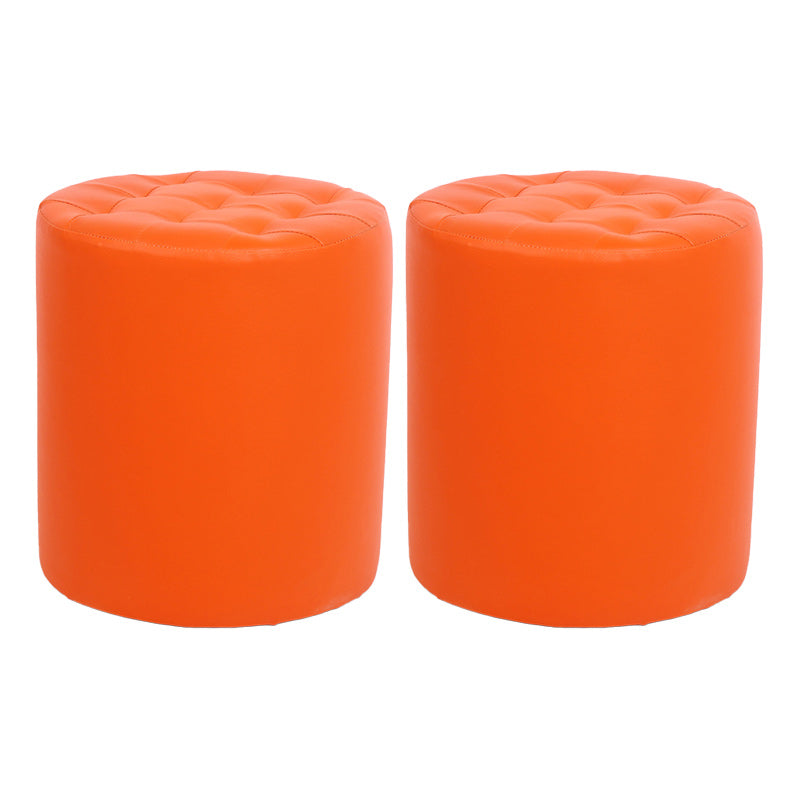 Dark Brown Modern Pouf Stain Resistant Round Pouf for Drawing Room