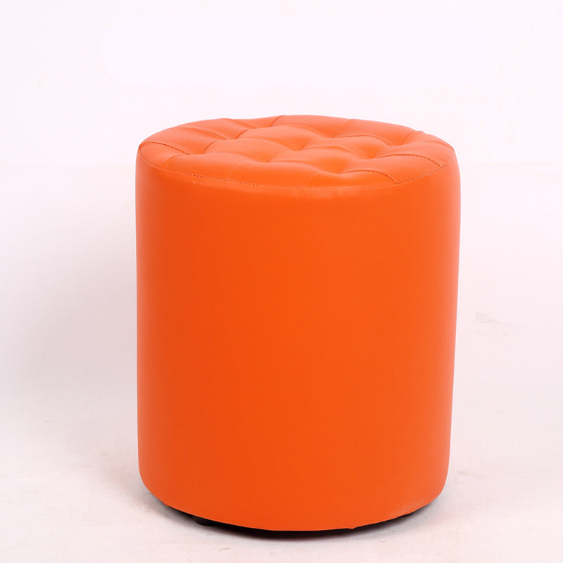 Dark Brown Modern Pouf Stain Resistant Round Pouf for Drawing Room