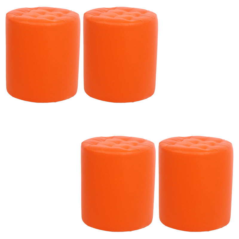 Dark Brown Modern Pouf Stain Resistant Round Pouf for Drawing Room