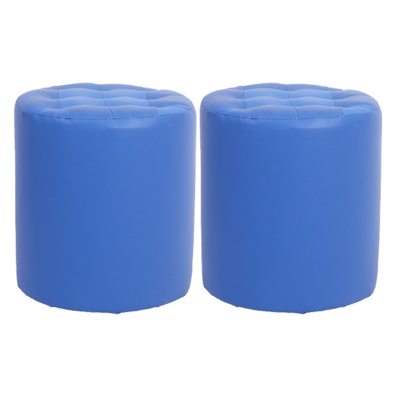 Dark Brown Modern Pouf Stain Resistant Round Pouf for Drawing Room