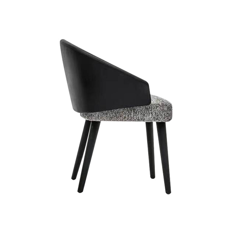 Contemporary Kitchen Parsons Chair Black Metal Legs Dining Chair