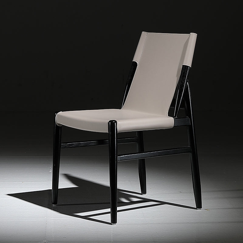 Contemporary Kitchen Dining Side Chair Armless Faux Leather Dining Room Chair