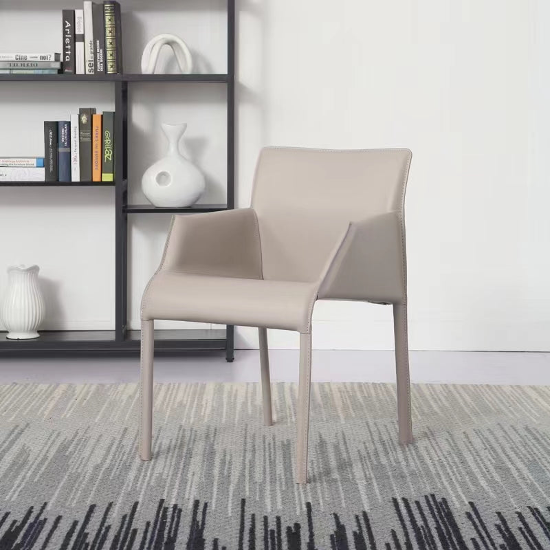 Kitchen Faux Leather Dining Chair Dining Room Upholstered Arm Chair