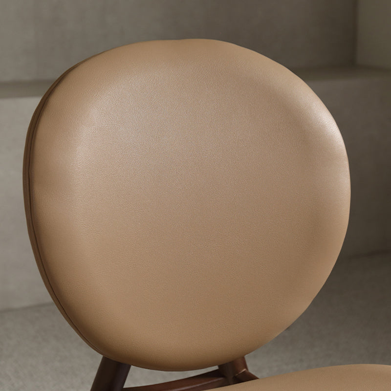 Contemporary Solid Wood Side Chair Upholstered Armless Dining Chair