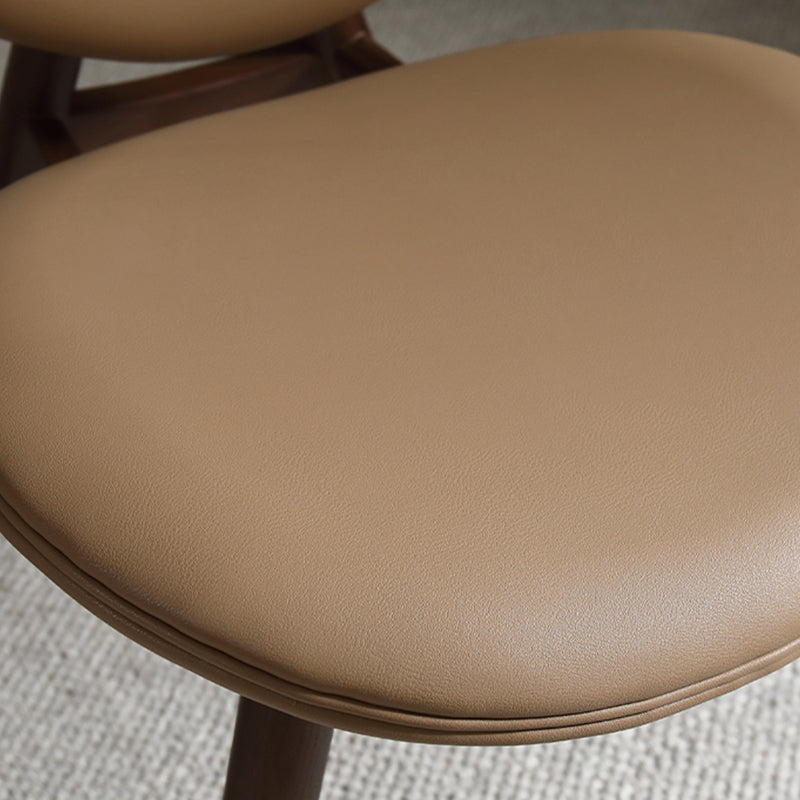 Contemporary Solid Wood Side Chair Upholstered Armless Dining Chair