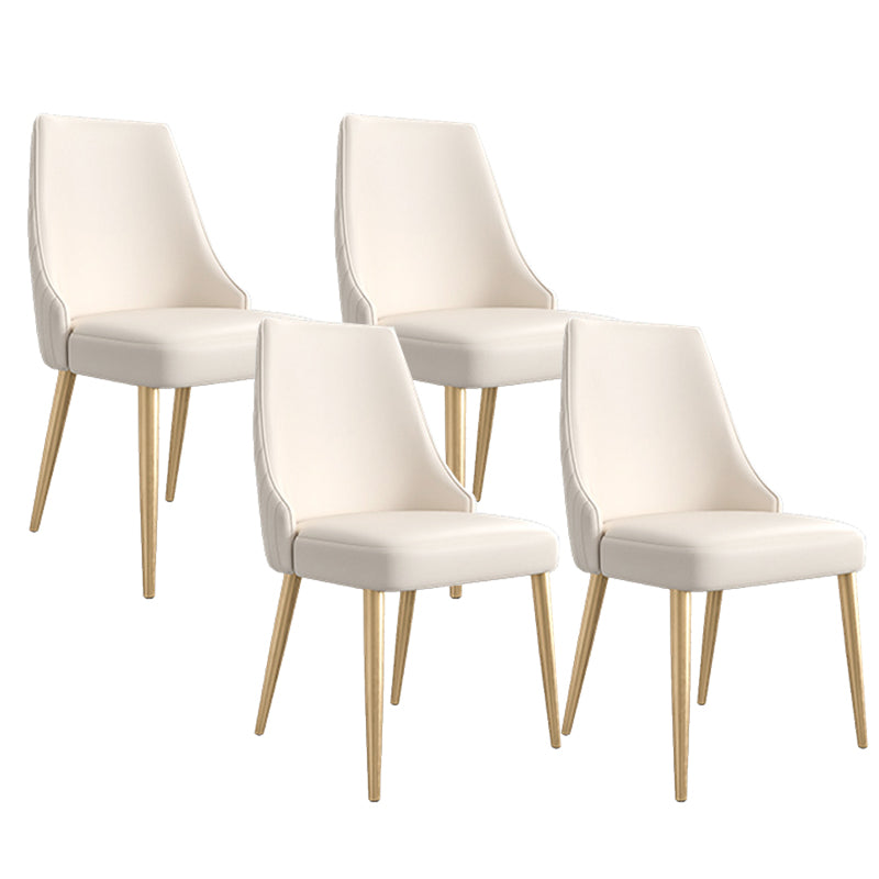 Glam Side Chair Dining Room Gold Legs Dining Armless Parsons Chair